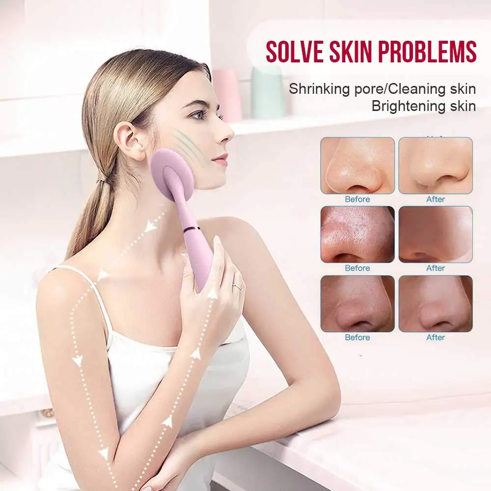 Nova Električna Obraza Ščetka za Čiščenje Kože, Pore Anti Aging Gubam Silikonski Krtačo Za Odstranjevanje Kože Ogrcev Kozmetični Foreoing