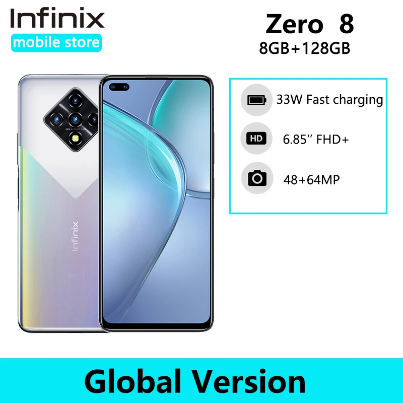 Nova Globalna Različica Infinix Nič 8 8GB 128GB Pametni Telefon 6.85