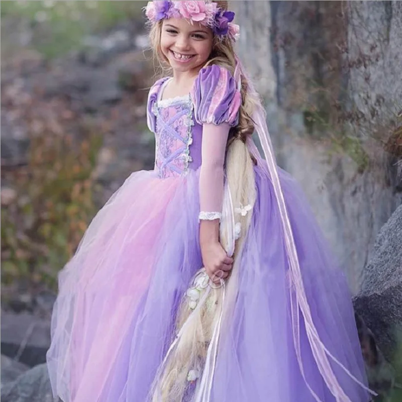 Nova Halloween Obleko Dekleta Kopalke Fancy Stranka Princesa Cosplay Otroške Obleke za Otroke Božič, Rojstni dan Kompleti Oblačil