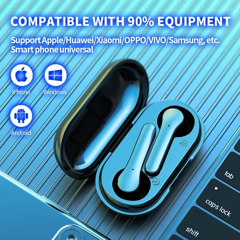 NOVA LB-20 TWS Slušalke Bluetooth 5.0 Brezžične Slušalke Mini Čepkov Nepremočljiva in-Ear Slušalke za Android iOS Pametni Telefon