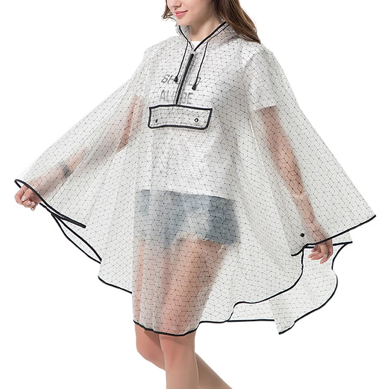 Nova Moda Kakovosti Nepremočljiva Večkratno uporabo Plastičnih EVA Ženske Dež Cape dežni Plašč Moški Hooded Poncho Za Pohodništvo, Jahanje
