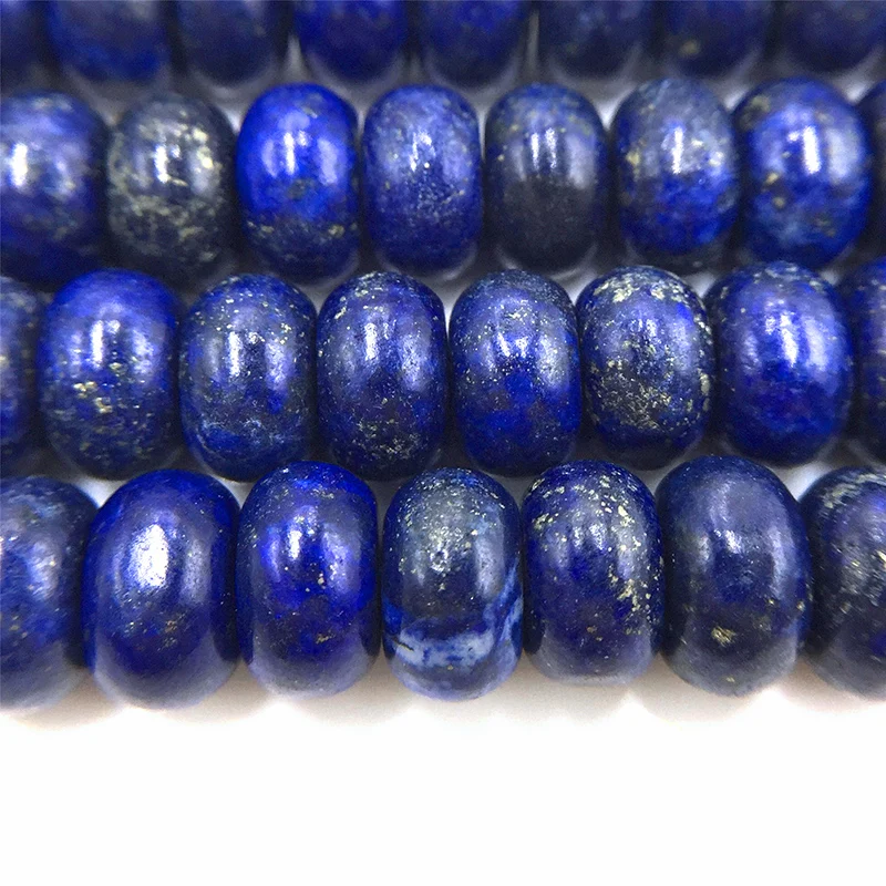 Nova Naravna Modra lapis lazuli Rondelle Kroglice Krog Polirani 4*6 mm/5*8 mm Svoboden Kroglice za DIY Nakit, Izdelava Zapestnico, Ogrlico 15