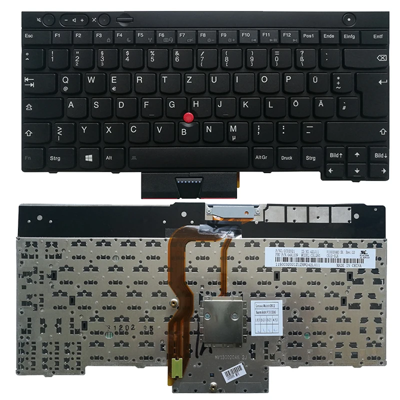NOVA nemška laptop tipkovnici LENOVO THINKPAD T530 T530i T430 T430s X230 W530 L430 L530 GR tipkovnico črna brez Ozadja