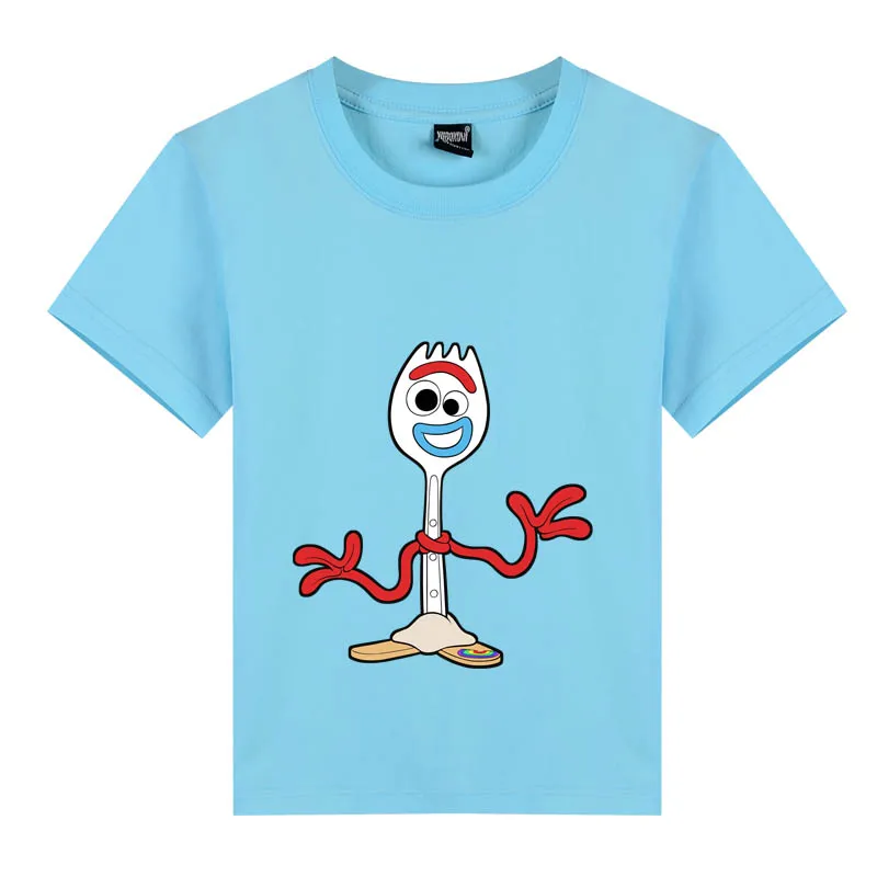 Nova Smešno Forky T-Shirt Fantje Fant Majica Fashion O-Vratu Otroci Kratek Rokav Tees Tiskanje Otroci Oblačila