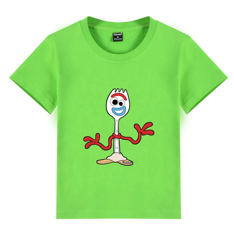 Nova Smešno Forky T-Shirt Fantje Fant Majica Fashion O-Vratu Otroci Kratek Rokav Tees Tiskanje Otroci Oblačila