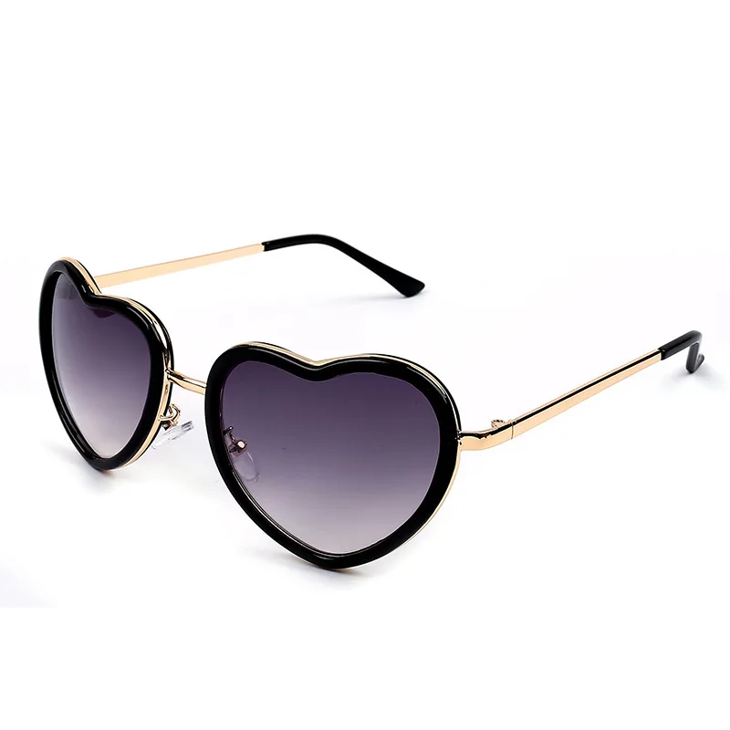 Nova Velika ljubezen obliko srca sončna očala ženske blagovne znamke design Kovinski okvir sončna očala letnik Vožnje Ogledalo očala oculos de sol
