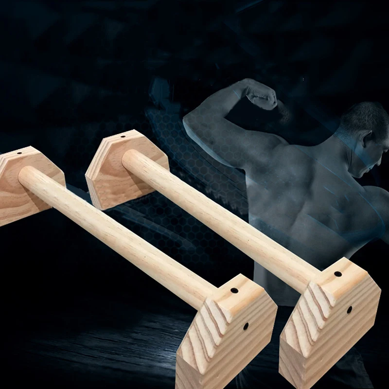 Nova Vrsta Fitnes Push-Ups Gimnazija Izvajanje Usposabljanja Prsih H-Oblikovani Leseni Calisthenics Handstand Vzporedno Dvojno Palico Palica
