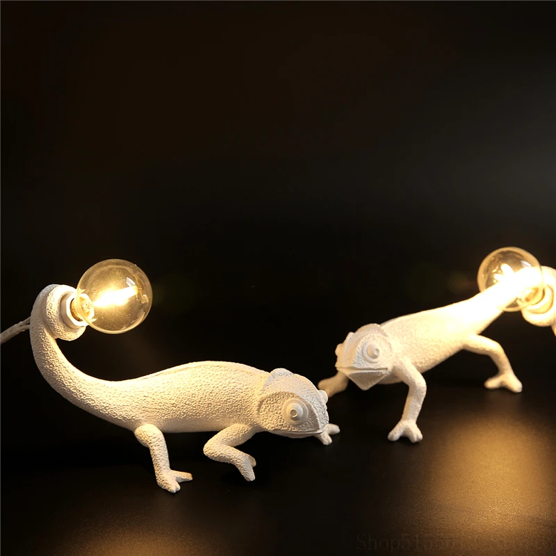 Nova Študija Svetlobe Kuščar LED namizne Svetilke Sodobne Smolo Živali Desk Lučka za Spalnico Lučka za Branje Doma Dekor Kameleon Počitnice Darila