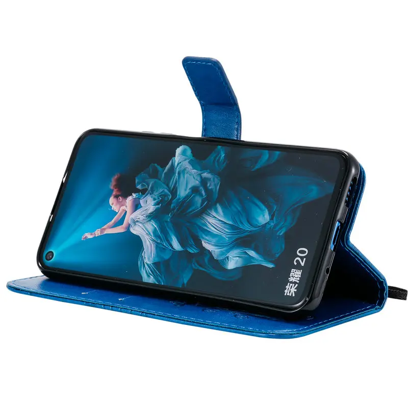 Nova5T Zaščitna torbica 3D Metulj Pokrovček za Huawei Nova 5T Primeru Nova T5 Nova 5 T Telefon Kritje Denarnice Reža za Kartico Shockproof