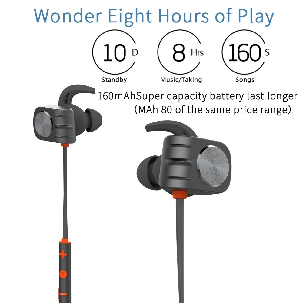 Nove Brezžične Slušalke Bluetooth IPX5 Nepremočljiva Čepkov Magnetni Slušalke Teče Slušalke Z Mikrofon Za Telefon Šport