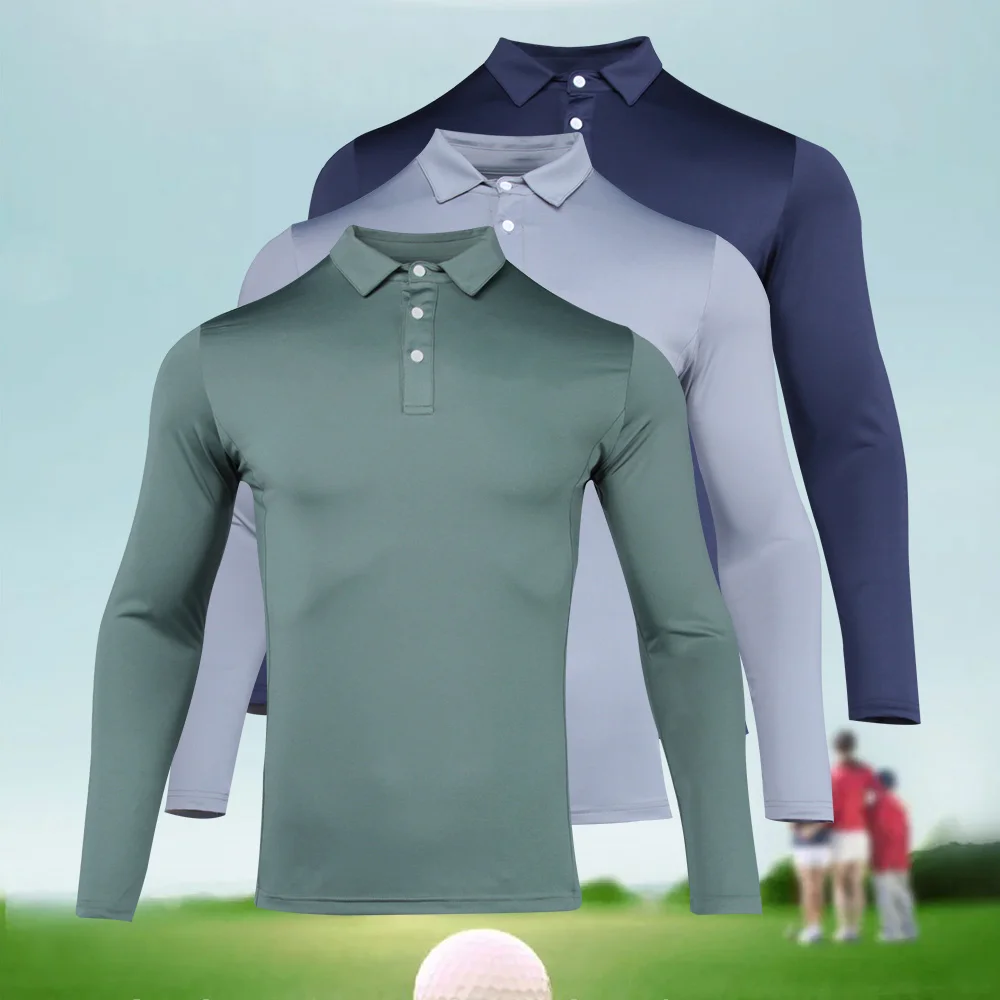 Nove dolg rokav golf šport t-shirt 7 barv moške golf oblačila Jesen In Zimo, prosti čas, šport na prostem long sleeve majica modra