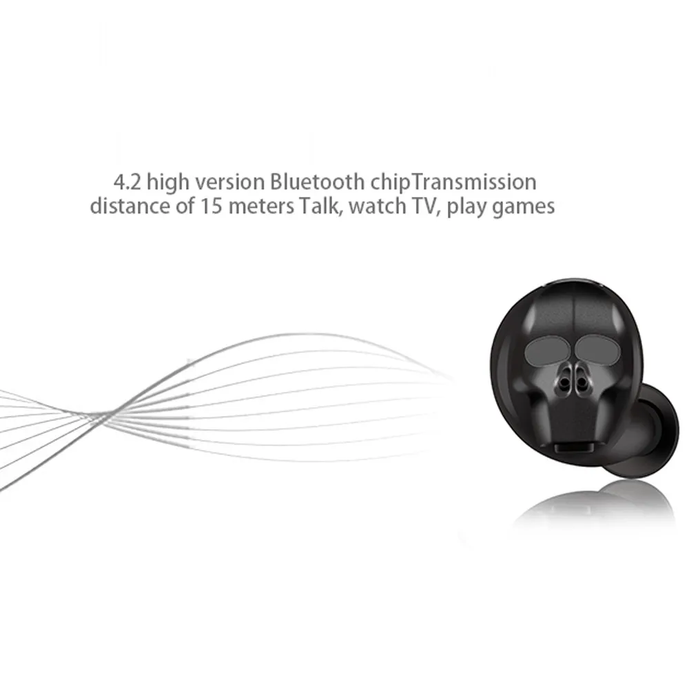 Nove Kosti Lobanje Slušalke Bluetooth HD Brezžične Stereo Slušalke Z Mikrofonom šumov Hi-Fi Glasbe, Gaming Slušalke