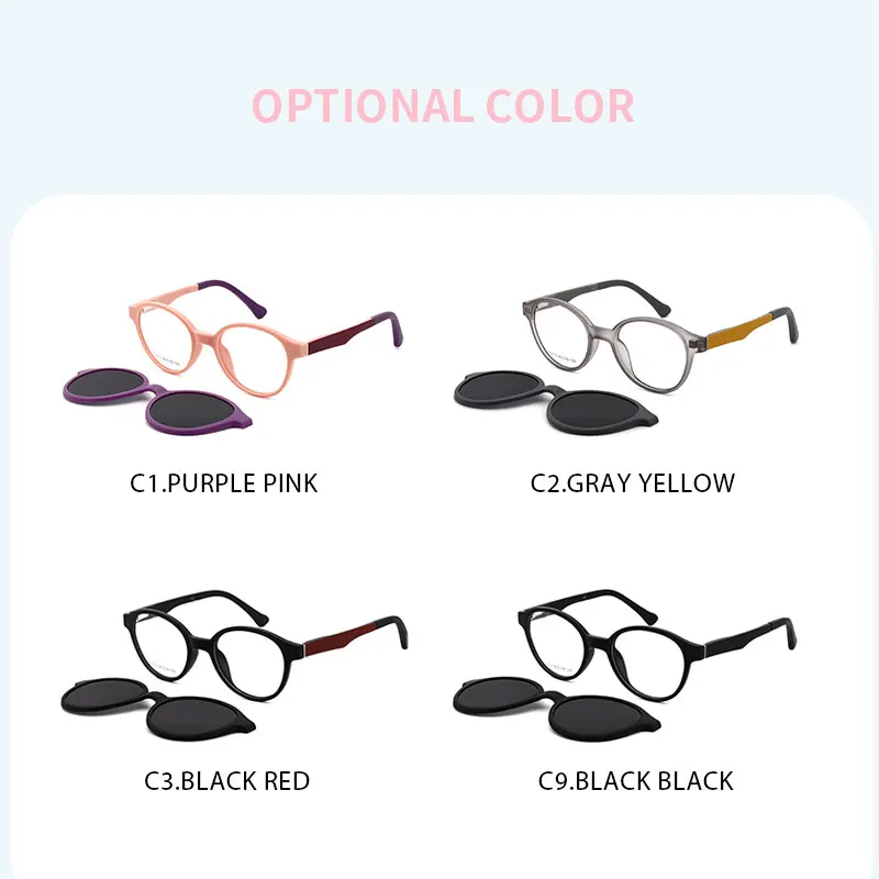 Nove Magnetne Recept Očala Okvir Clip-on Otroci sončna Očala Ženske Okvir Otroci Jasno Očala za Kratkovidnost Očala Okvirji