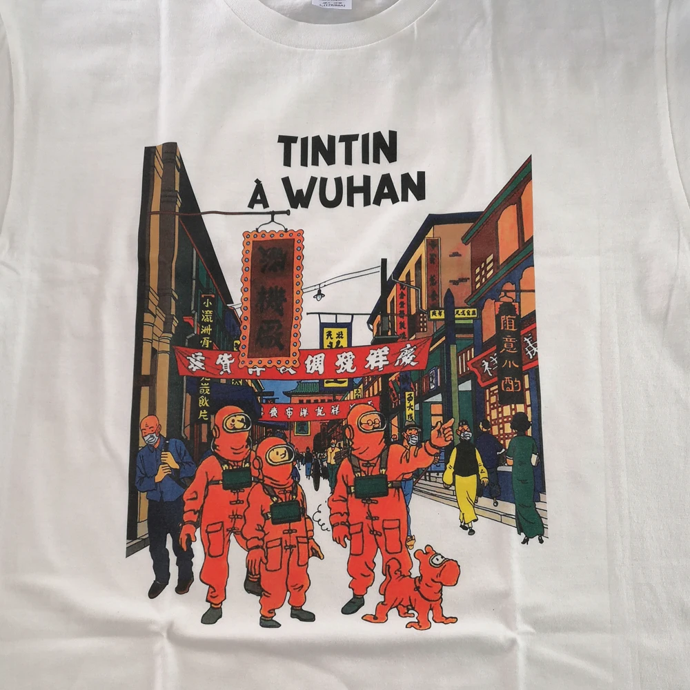 Nove Modne Majice Tintin Adventure Classic Animacija T-majice Vrh Tees Kratek Rokav po Meri Priložnostne Tshirts