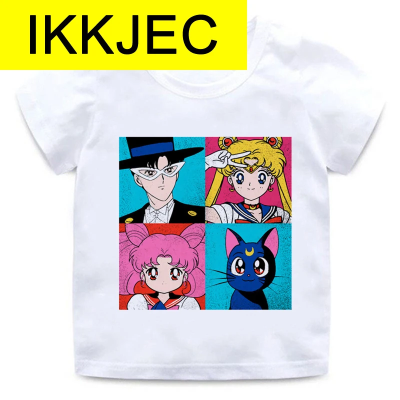 Nove Otroke, Risanka Kawaii Majica s kratkimi rokavi Otroci Goys/dekleta T-shirt Smešno Tiskanja Tshirt Cute Anime Priložnostne Otrok Moda Vrh Tees Oblačila