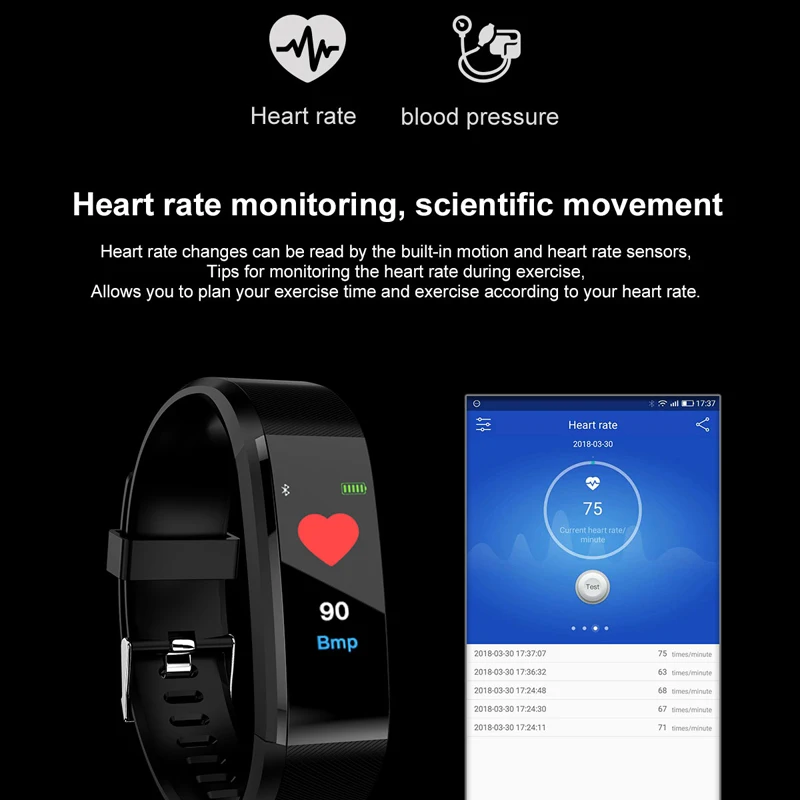Nove Pametne Gledajo Moški Ženske Srčnega utripa, Krvnega Tlaka, Fitnes Tracker Smartwatch Šport Pazi Za Ios Android +box