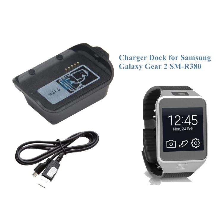 Nove pametne ure Polnilec Za Samsung Galaxy Gear 2 R380 Station Smart Gledal SM-R380 Polnjenje Dock adapter Spol