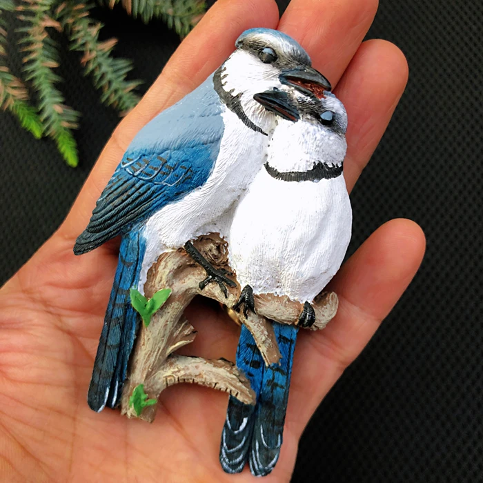 Nove Ročno izdelane Naslikal Nekaj Ptic 3D Hladilnik Magneti Turističnih Spominkov Hladilnik Magnetne Nalepke Darilo