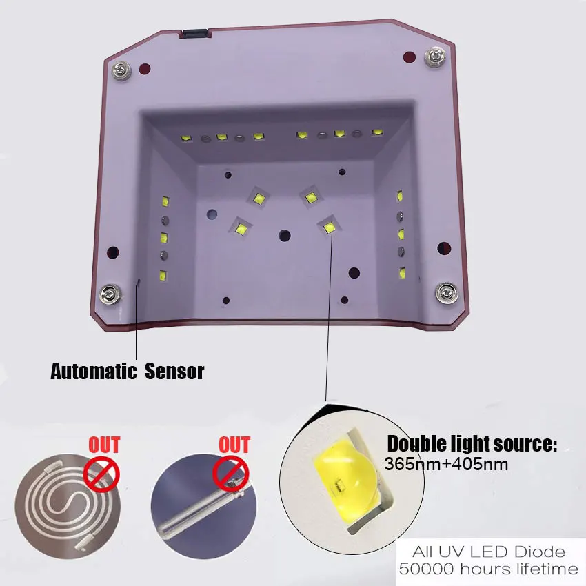 Nove Tehnologije, Samodejni senzor 36W UV-Led Lučka za Nohte, lahko za Lase vse gel lak Stroj Nail Art Orodja