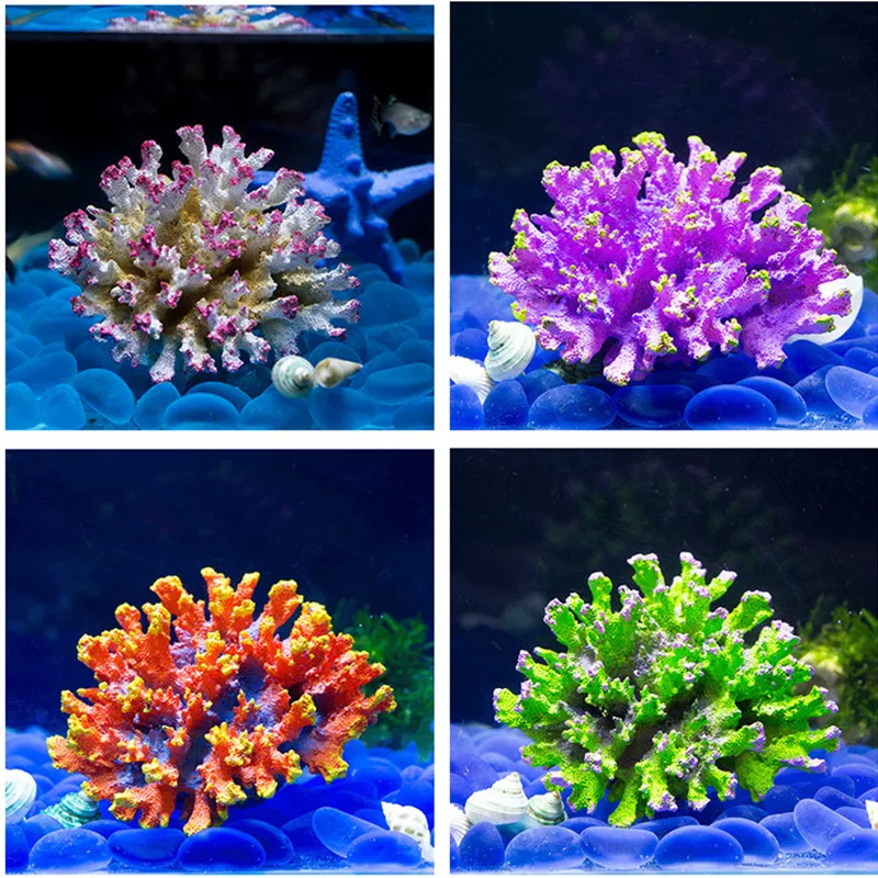 Nove Umetne Smole Koralni Akvarij Dekoracijo Fish Tank Koralni Greben Ornament Rock Krajinsko Akvarij Pribor Premer 11 cm