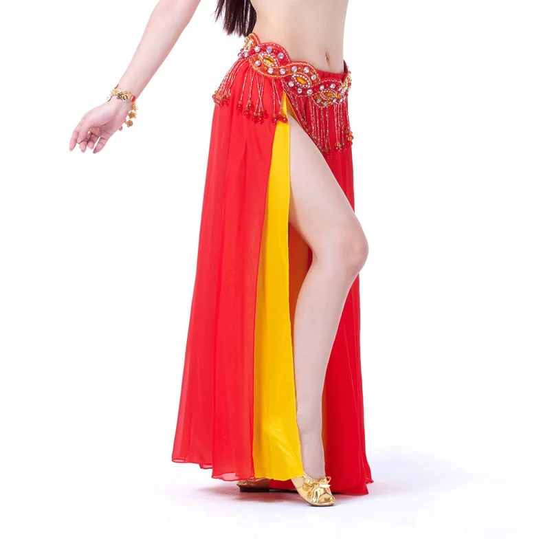 Nove Ženske Ples Trebuh Kostum Šifon Krilo Strani Slik Obleko Visoke Kakovosti Seksi Ples Obrabe