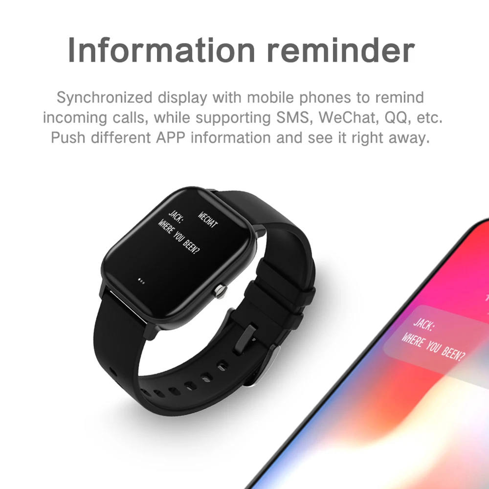 Novi 1,4-palčni Fitnes Tracker Pametno Gledati Moške Poln na Dotik Krvni Tlak Spanja Monitor Ženske Smartwatch za IPhone Huawei Xiaomi