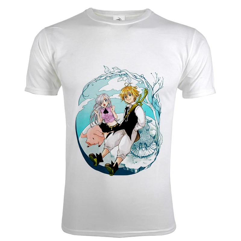 Novi Anime T-shirt Sedem Smrtnih Grehov 3D Tiskanih Moških Priložnostne Moda Ulične Tshirt Pomlad Poletje Moških Hip Hop Teeshirt Vrh