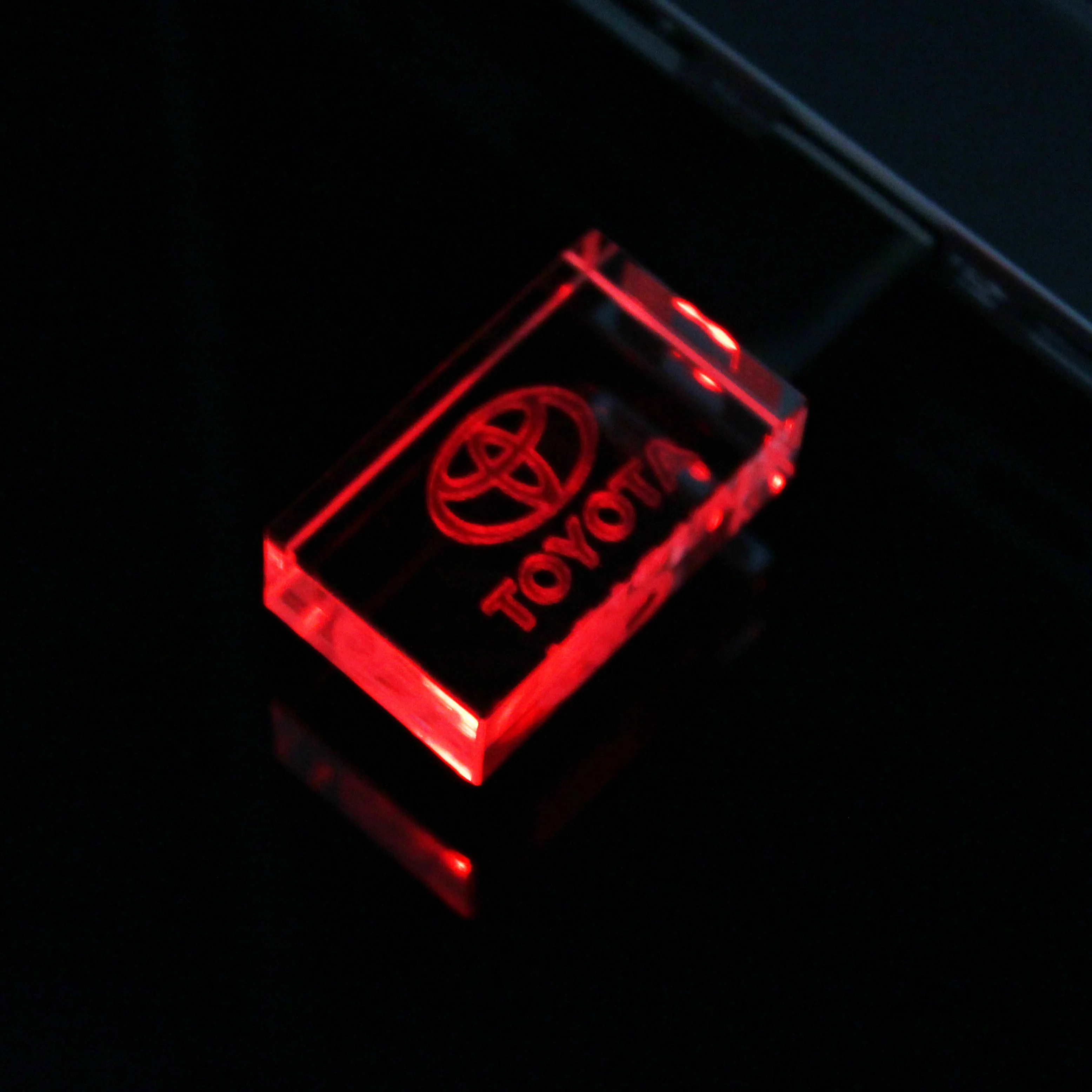 Novi Kristalni USB ključek z Avtomobilom Logotip TOYOTA Pendrive 4GB 8GB 16GB 32GB 64GB USB 2.0 Flash Disk, Pogon Pero