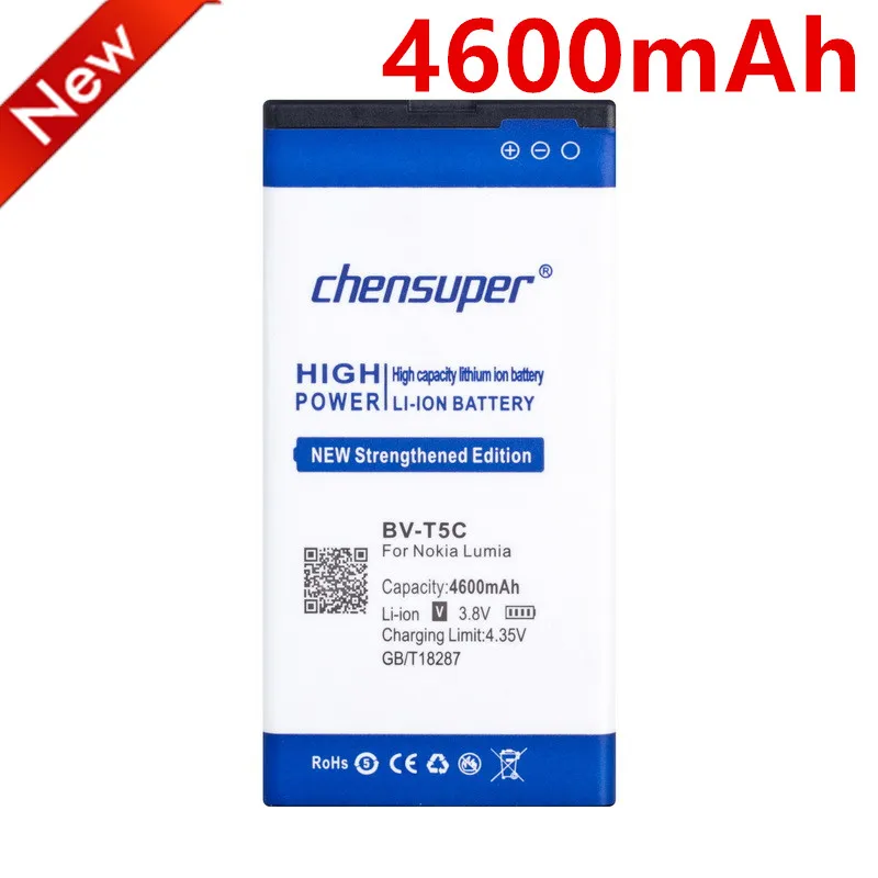 Novi Originalni chensuper BV-T5C telefon baterija za Nokia Lumia 640 RM 1113 1073 Dvojno 1077 BVT5C 4600mAh