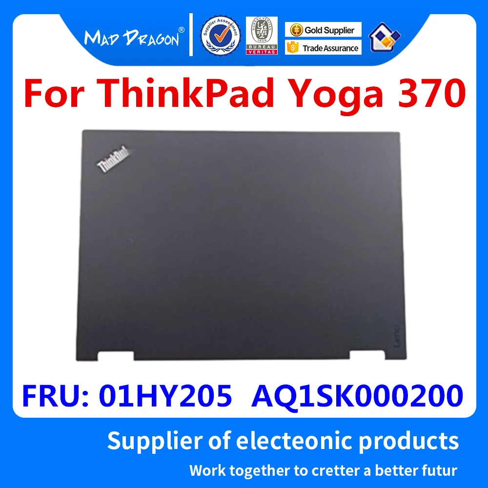 Novi originalni LCD Zaslon Nazaj Pokrov Zadnji Pokrov Zgornjem Primeru Kabinet Ohišje Črno ZA Lenovo ThinkPad Joga 370 01HY205 AQ1SK000200