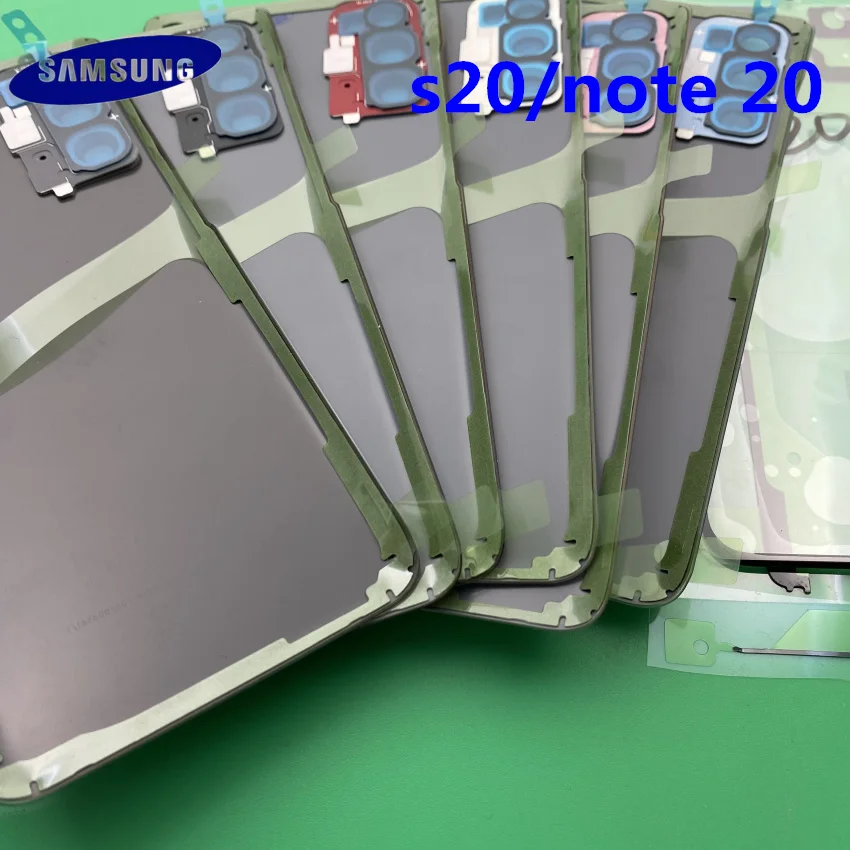 Novi Originalni Sprednji Zaslon Steklo Objektiv Samsung Galaxy S20 Plus Opomba 20 Ultra Zadnji Pokrovček Baterije Vrata Nazaj Stanovanj z Lepilom