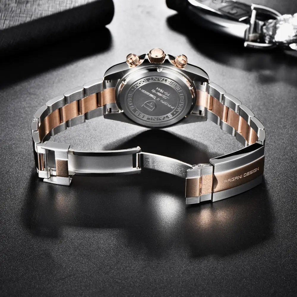 Novi PAGANI Design gledajo moški kronograf Moda Luksuzno ročno uro quartz Nepremočljiva iz Nerjavečega Jekla Watch moških relogio masculino