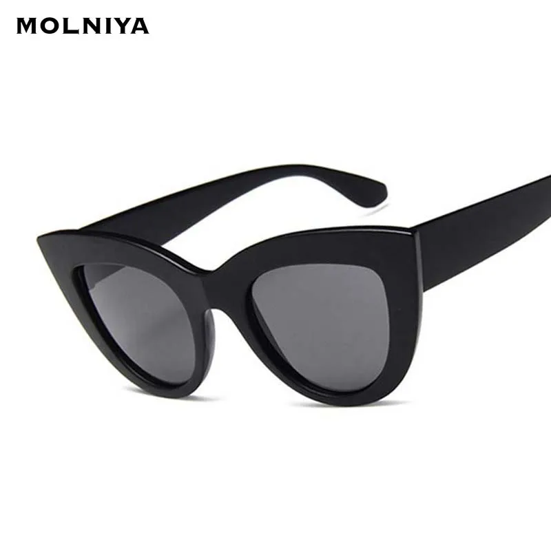 Novi Retro sončna Očala Mode Ženske blagovne Znamke Oblikovalec Letnik Mačka Oči, Črna sončna Očala Ženski Lady UV400 Oculos