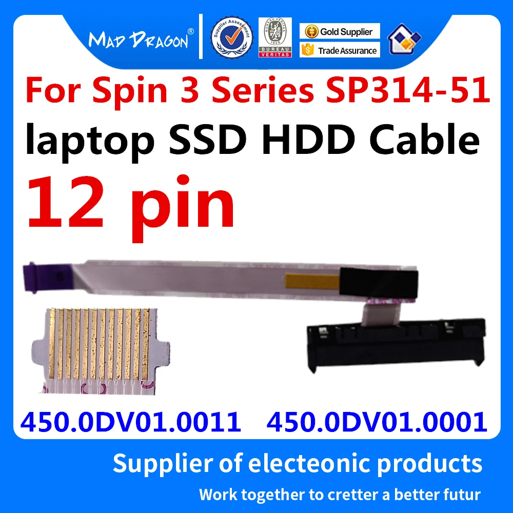 Novi SSD HDD SATA HDD trdi disk kabel priključek Za Acer Spin Serije 3 SP314-51 SP314-51-58MV 38BY 450.0DV01.0011 450.0DV01.0001