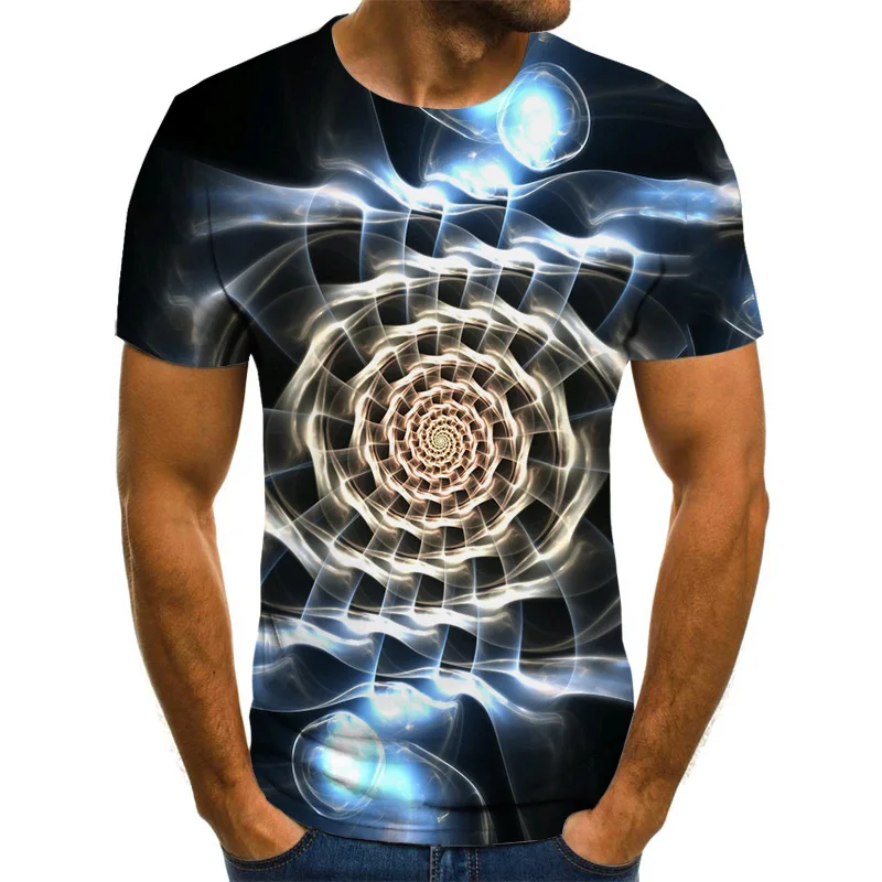 Novi tridimenzionalni grafični T-shirt za moške priložnostne vrhovi zabavno 3D moška T-shirt 2020summer O-neck majica plus velikost ulične