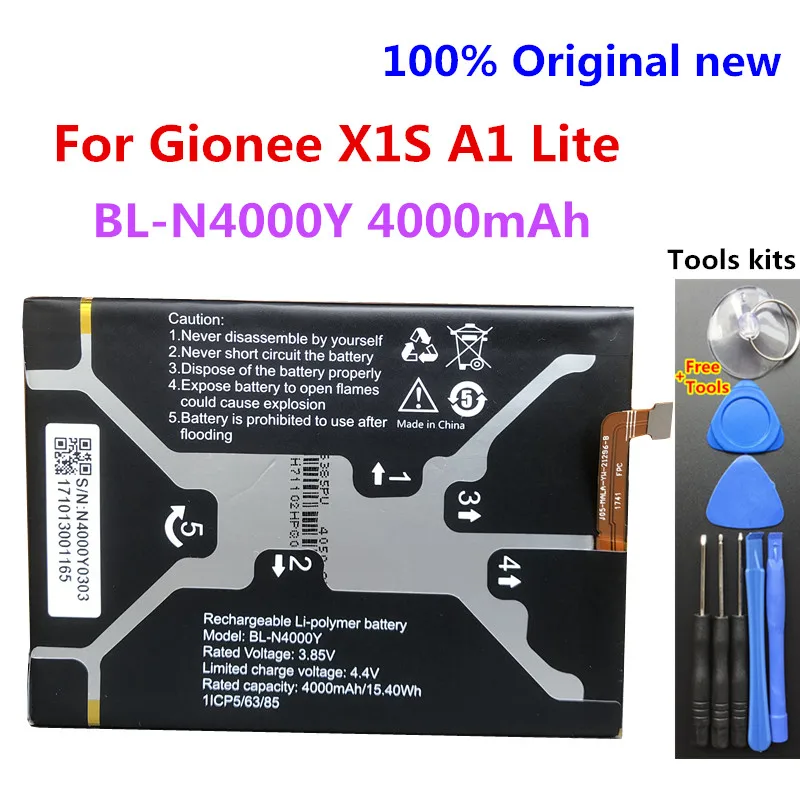 Novih Visoko Kakovostnih Izvirnih BL-N4000Y 4000 mah Baterija Za Gionee Gionee X1S A1 Lite Mobilni Telefon Baterije