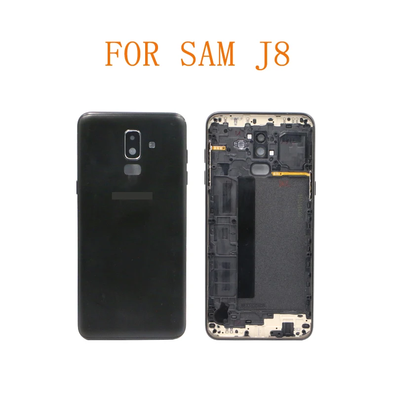 Novo 10PCS Brezplačna Dostava J8 Pokrovček Baterije Tapa Za SAMSUNG Galaxy J8 J800 J800F Nazaj Pokrov + okvir+Steklo Objektiv Fotoaparata