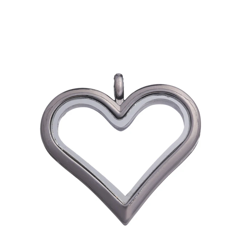 Novo 10pcs/veliko Srce oblika z Okrasnih/navaden plavajočo orodno vrstico charms locket stekla živi spomin lockets obesek za ogrlico