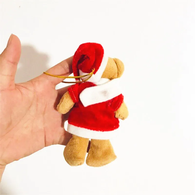 Novo 10pieces/lot 12 cm, pliš medved, Božični okraski, medvedek lutka obesek igrače