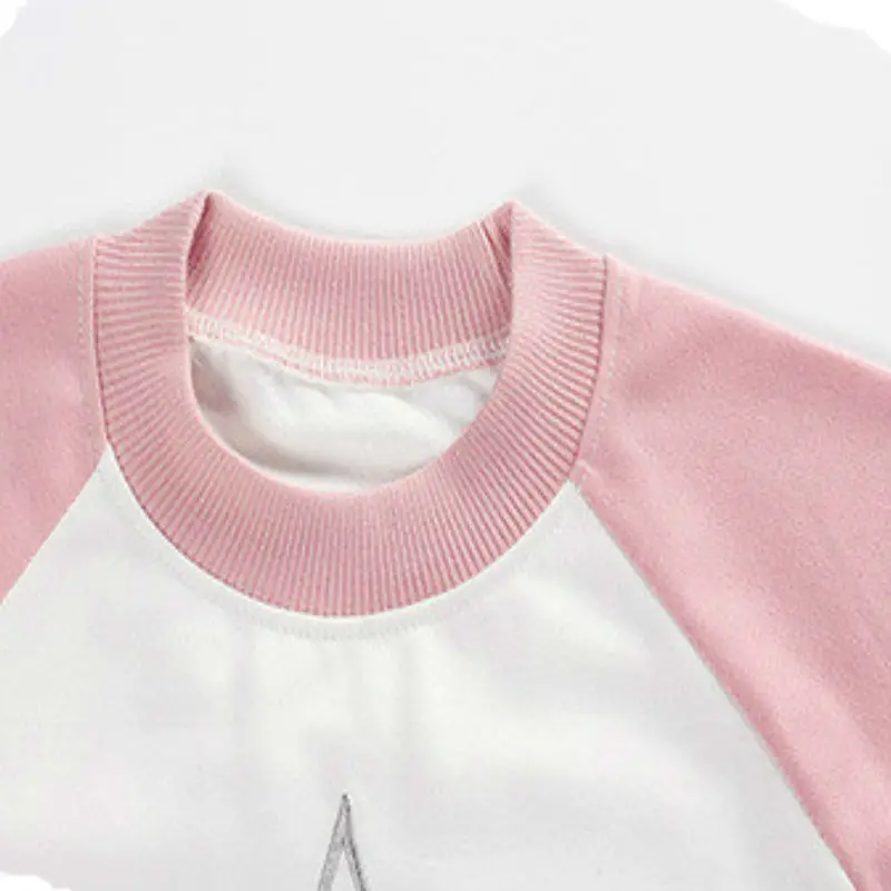 Novo 2019 Kakovost blagovne Znamke Bombažne Trenirke Baby Girl Obleke, Otroci, Oblačila, Majice s kratkimi rokavi BBebe Dekleta puloverju Otroci vrh