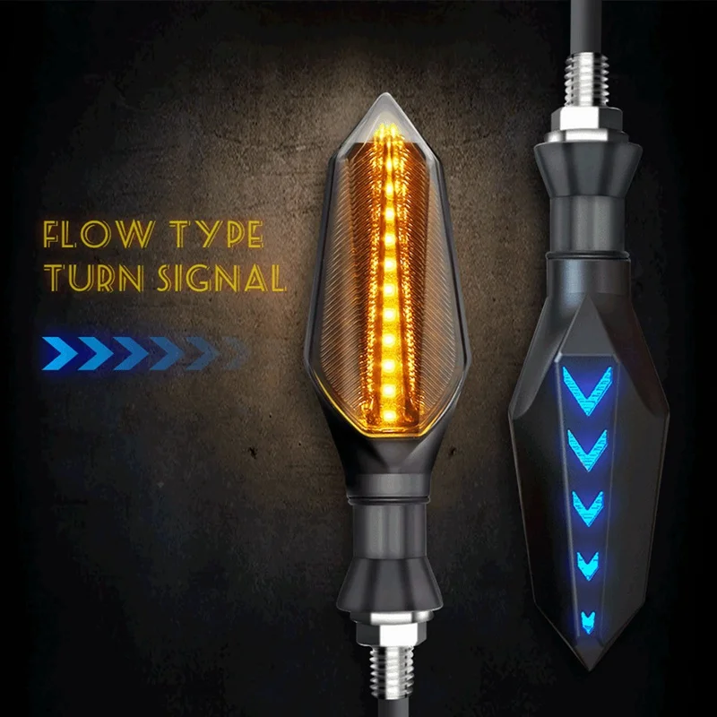 Novo 2Pcs motorno kolo LED Vključite Opozorilne Luči Dvojno Stranicami Voda, ki Teče Utripa Rep Znak, ki Teče Lučka Za Yamaha BMW