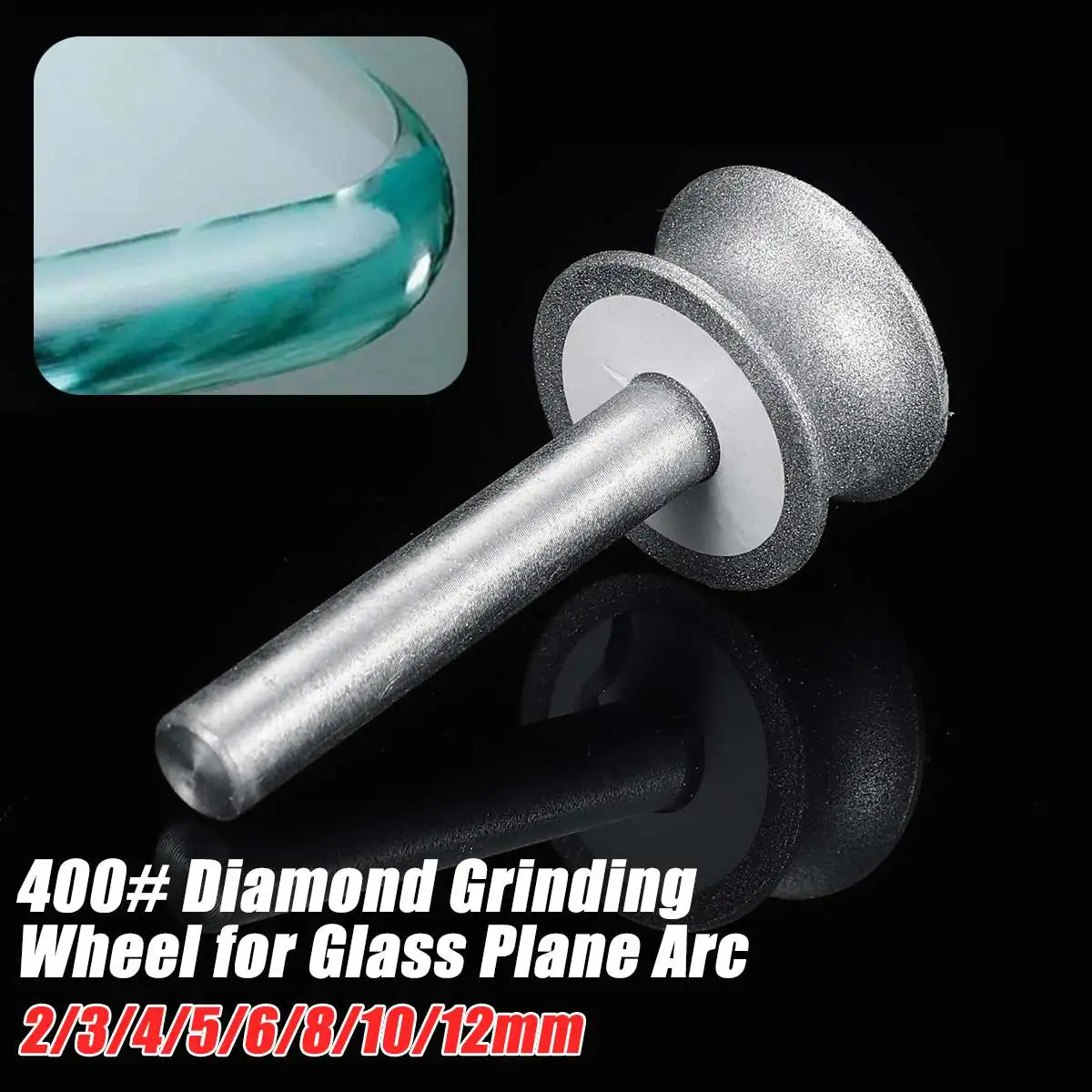 Novo 3-12mm Diamond Brušenje Kolo Brušenje Kolo za Steklo Letalo Straight Edge Chamfer 6 mm Kolenom Diamond Brušenje Kolo