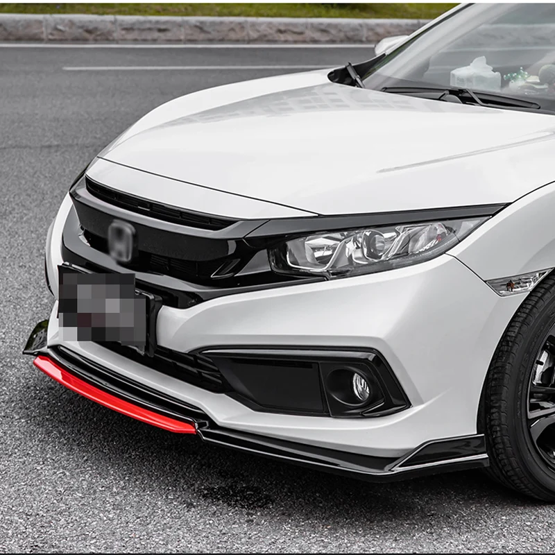 Novo 4pcs Avto Sprednji Odbijač za Ustnice Splitter Difuzor za Ustnice Body Kit Spojler Odbijači Protector Za Honda Za Civic Sedan 4Dr 2016-2018
