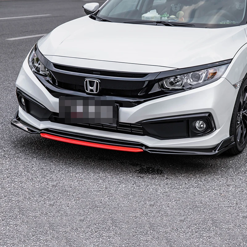 Novo 4pcs Avto Sprednji Odbijač za Ustnice Splitter Difuzor za Ustnice Body Kit Spojler Odbijači Protector Za Honda Za Civic Sedan 4Dr 2016-2018