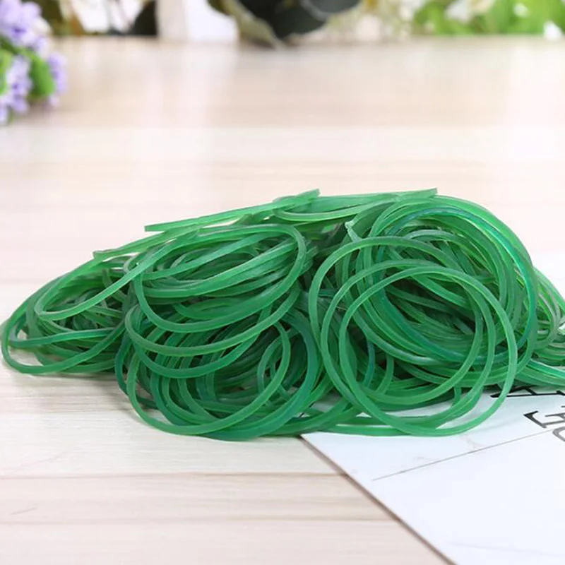 Novo 500pcs Zelene Barve, Gume Pasovih 40 mm Gume Obroči Šoli Paket Desk Dodatki