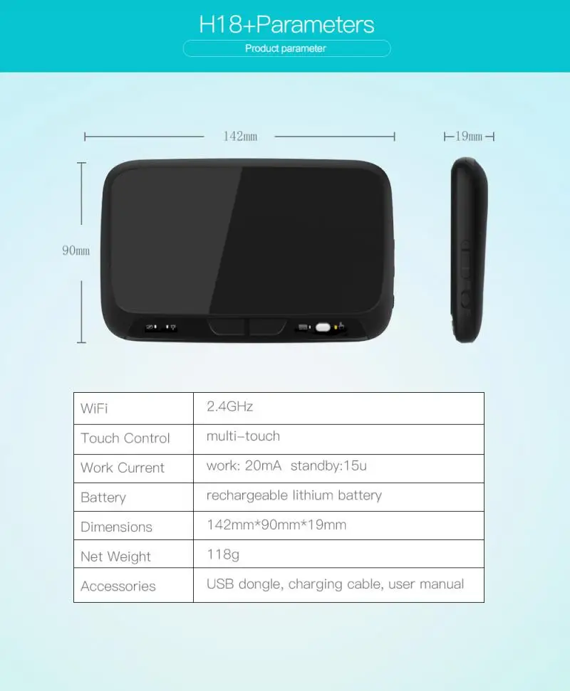 NOVO Celoten Zaslon Dotik Tipkovnico Bluetooth, Super angleško ruski 2.4 G Wireless Mini Tipkovnica Air Miška Touchpad Za Android TV BOX