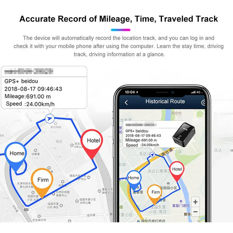 Novo GF09 Smart GPS Tracker Mini Localizador Zakleniti Odkritelj Anti Izgubil Avdio Snemalnik Magnetni Nosljivi Sledenje Devides Za hišne živali, Otroci
