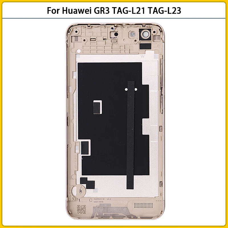 Novo GR3 Zadaj Stanovanj Primeru Za Huawei GR3 TAG-L21 TAG-L23 Kovinski Pokrovček za Baterijo Vrata Hrbtni Pokrovček Plošča Zamenjava