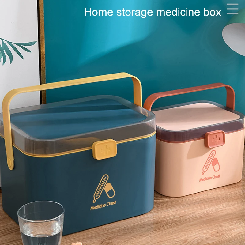 Novo Home Care Medicine Polje Prenosna Veliko Prve Pomoči Polje Gospodinjstva Plastično Multi-Layer Medicine Škatla za Shranjevanje TE889