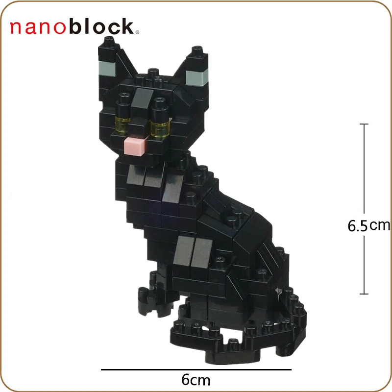 Novo Kawada Nanoblock Black Cat Nbc-281 110 Kosov Diamond Gradniki Ustvarjalne Mini Opeke Igrača Za Otroke Veliko Darilo, Stopnja 2